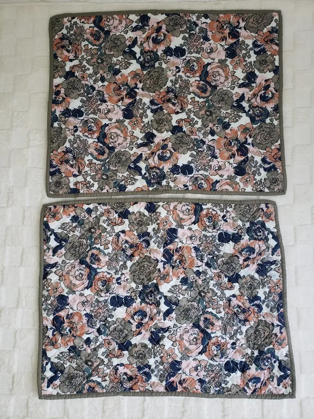 Vera Bradley 2 Standard Pillow Shams Floral Exuberant Floral Sage 20